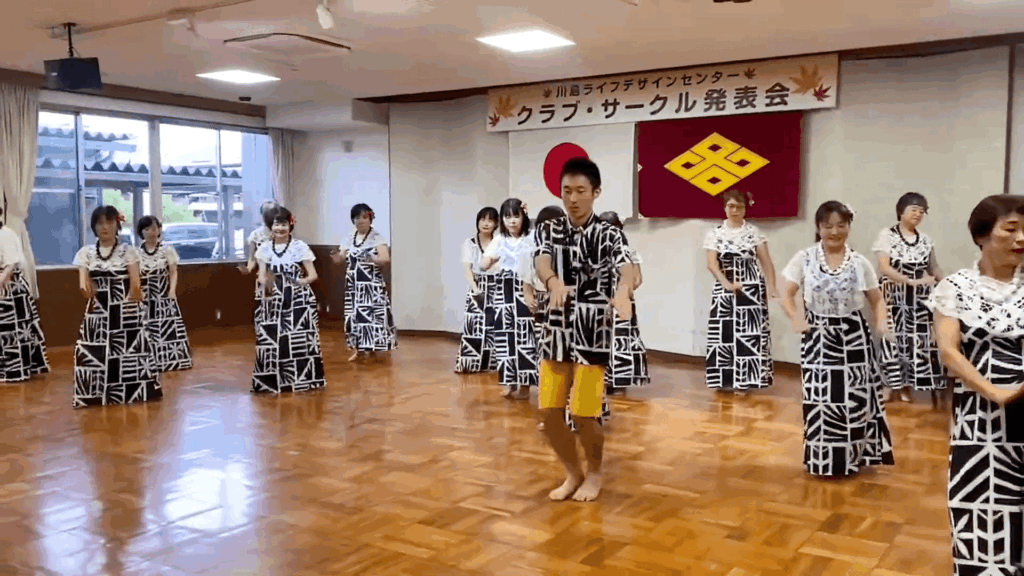 川島ライフデザインセンター　クラブ・サークル発表会　フラ　イベント　アクトス各務原　カ・ヴァイ・レフア・アアラ・カ・ホヌア