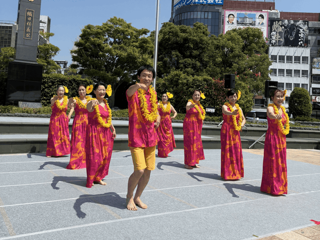 JR岐阜駅　信長ゆめ広場ステージ　ALOHA 'ĀINA GIFU 2026　フライベント　アロハ南サークル　アロハ大垣北地区センター　キパフル